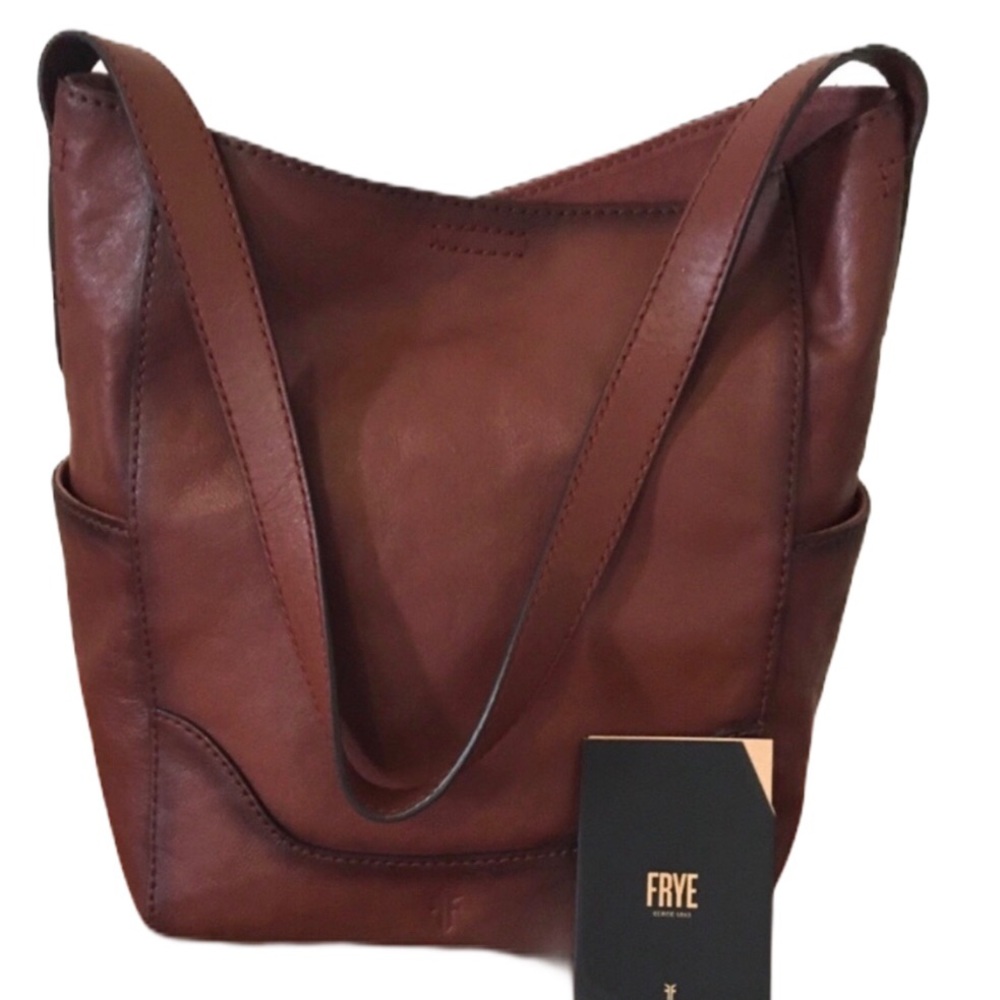 FRYE Leather Side Pocket Hobo Shoulder Bag, - Picture 1 of 14